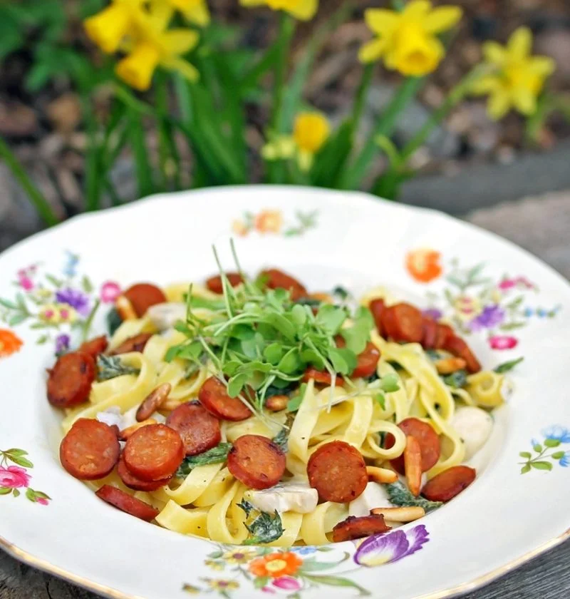 Chorizo-nokkospasta