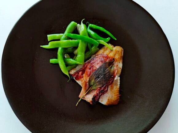 Kuha saltimbocca