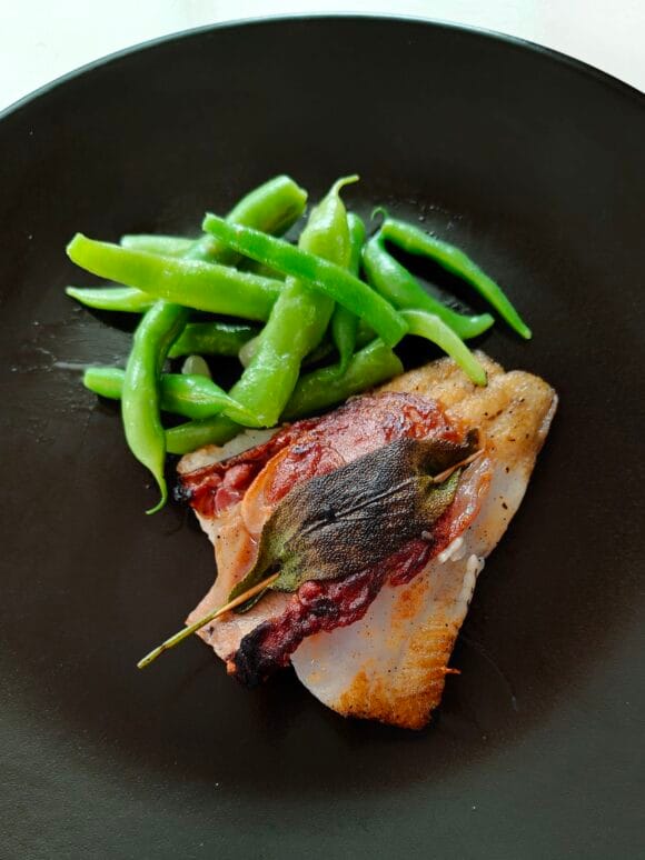 Kuha saltimbocca